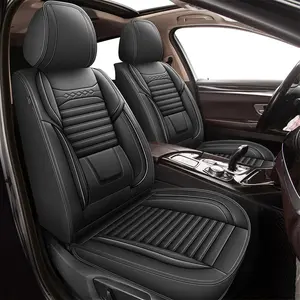 Custom Fit Seat Covers for Toyota Camry 2012-2026 Full Set - Breathable Leather Airbag Compatible Pets & Kids Friendly Stain Spill Resistant Easy Clean, Airbag-Safe, Leatherette, Automotive Seat Covers, Car Seat Cover