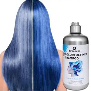 Color-Lock Shampoo (Includes 30ml Hair Mask)| Blue Hair Color Shampoo - Color-protecting formula with herbal ingredients, natural hair dye, ideal for post-coloring color retention, stylish color-protecting hair care product, hair protection,a luxe  blue