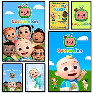 Hot CCoComelonful Poster HD Heavy-Duty Self-Stick Waterproof Wall Decor Tool-Free Install Durable & Reusable Conceals Wall Flaws Elevates Home Style Perfect for Living Room Bathroom & Kitchen Easy Apply & Remove