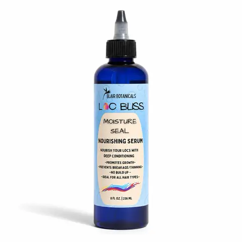 Loc Bliss Moisture Care Nourishing Hair Serum - 4 fl oz Cruelty-Free Lightweight Haircare Fragrance Oil Blend with Coconut, Olive, Sunflower, Shea, Avocado, Castor Oils - Anti-Frizz Moisturizer for Daily Hydrate, Smooth All Bleached Locs Types