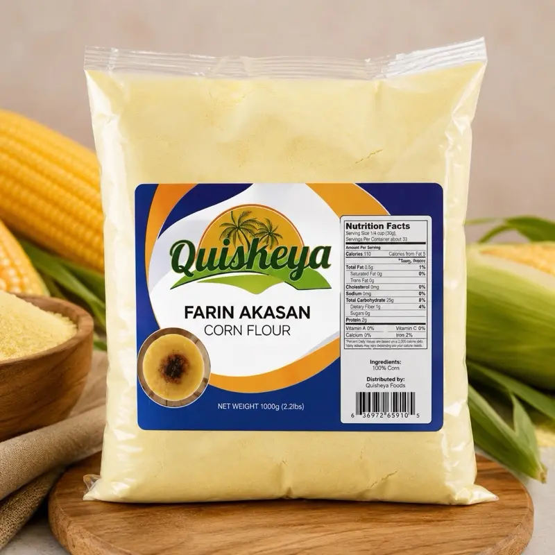 100% Haitian Corn Flour, Traditional Akasan Mix (Haitian-Style Beverage Base)
