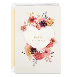 My Favorite Person Hearts and Flowers Birthday Card