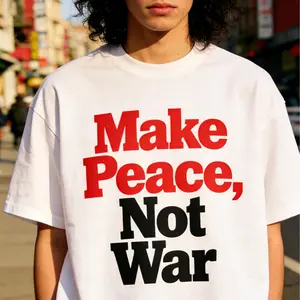Peace Over War Oversized Tee - Y2K Aesthetic Graphic T-Shirt Streetwear Tropical Unisex