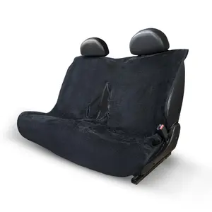 Universal Back Seat Protector Towel -Black – Full Coverage, Soft & Absorbent Car Seat Cover – Machine Washable & Easy to Install
