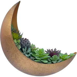 Moon Wall Planter - Hanging Moon Decor Perfect for Boho, Hippie and Witchy Gifts for Women - Wall Planters for Indoor and Outdoor Plants