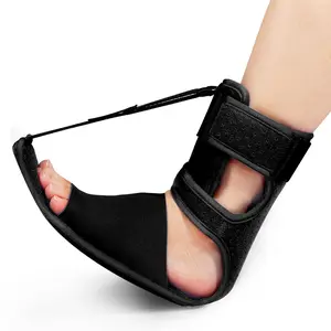 Upgrade Plantar Fasciitis Night Splint & Relief Brace with Adjustable Straps Soft Memory Foam Durable Elastic Fabric for Achilles Tendonitis Heel Spur Pain Day & Night Use