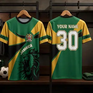 Personalized Jamaica Jersey Soccer, Custom Jamaica Soccer Youth And Kid Jersey, Custom Name & Number Jamaica Soccer Jerseys, Soccer Jerseys