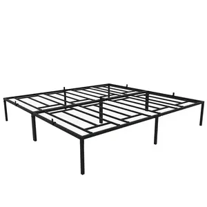 13 Inch Twin Size Bed Frame, Metal Platform Bed Frame, Twin/Full/Queen/King Size Bed Frame  Heavy Duty Metal Platform Bed Frame, Noise Free Twin Bed Frame with Under-Bed Storage Steel Slats Support, No Box Spring Required