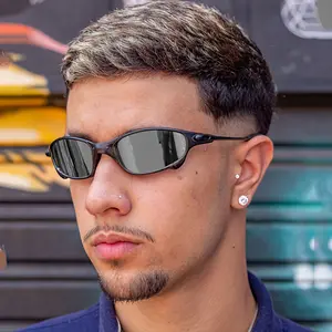 1 Pair of Sports Glasses for Decoration, Fashionable Small Frame Glasses Suitable for Travel and Photography