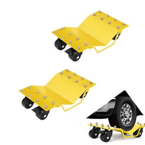 Garvee Heavy Duty Car Wheel Dolly Sets with Capacities of 4000 to 8000 LBS, Available in 2 or 4 Pieces, Featuring Dual-Lock Brakes and Rotating Wheels for Moving Cars, Trucks, Trailers, Motorcycles, and Boats