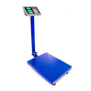 660lb Industrial Floor Platform Scale with Wheels Computing Digital Scale with Accurate LB/KG Price Calculator High Definition Displa Foldable for Weighing Luggage Package Shipping Mailing