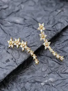 Stainless Steel Women's Sequined Floral Earrings, Elegant Edge Studs, Hypoallergenic Flower Design, Perfect for Valentine's Day, Weddings, Daily Wear, Stud Earring Jewelry