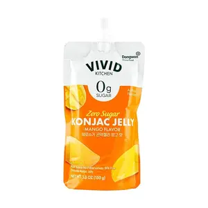 VIVID KITCHEN Konjac Jelly Drink - 0 Sugar 0 Fat Low Calorie 5kcal Mango Flavor - Healthy Snack for Adults & Kids, 150g x 10 Pouches