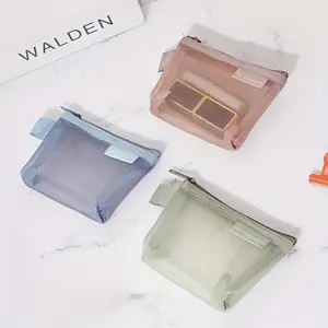 Mini Storage Bag Set, 3 Counts/set Portable Zipper Mesh Storage Bag, Organizer Pouch, Suitable for Traveling, Going Out and Camping