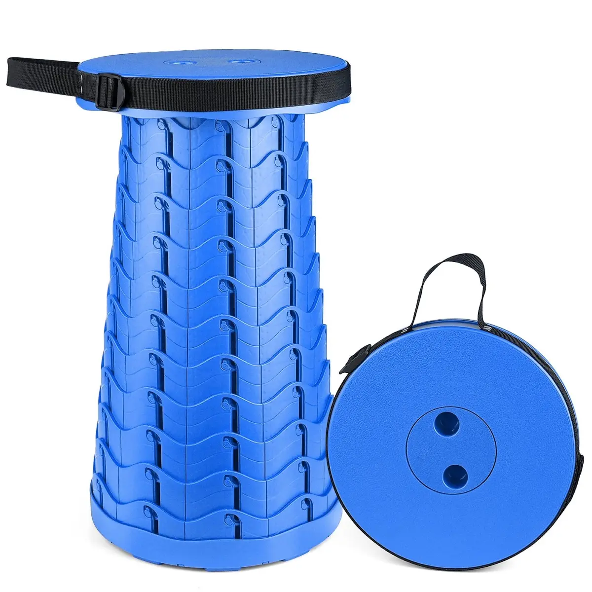 Asonic NT84894 Hesanzol Portable Telescoping Stool & Retractable Folding Stool for Camping & Travel