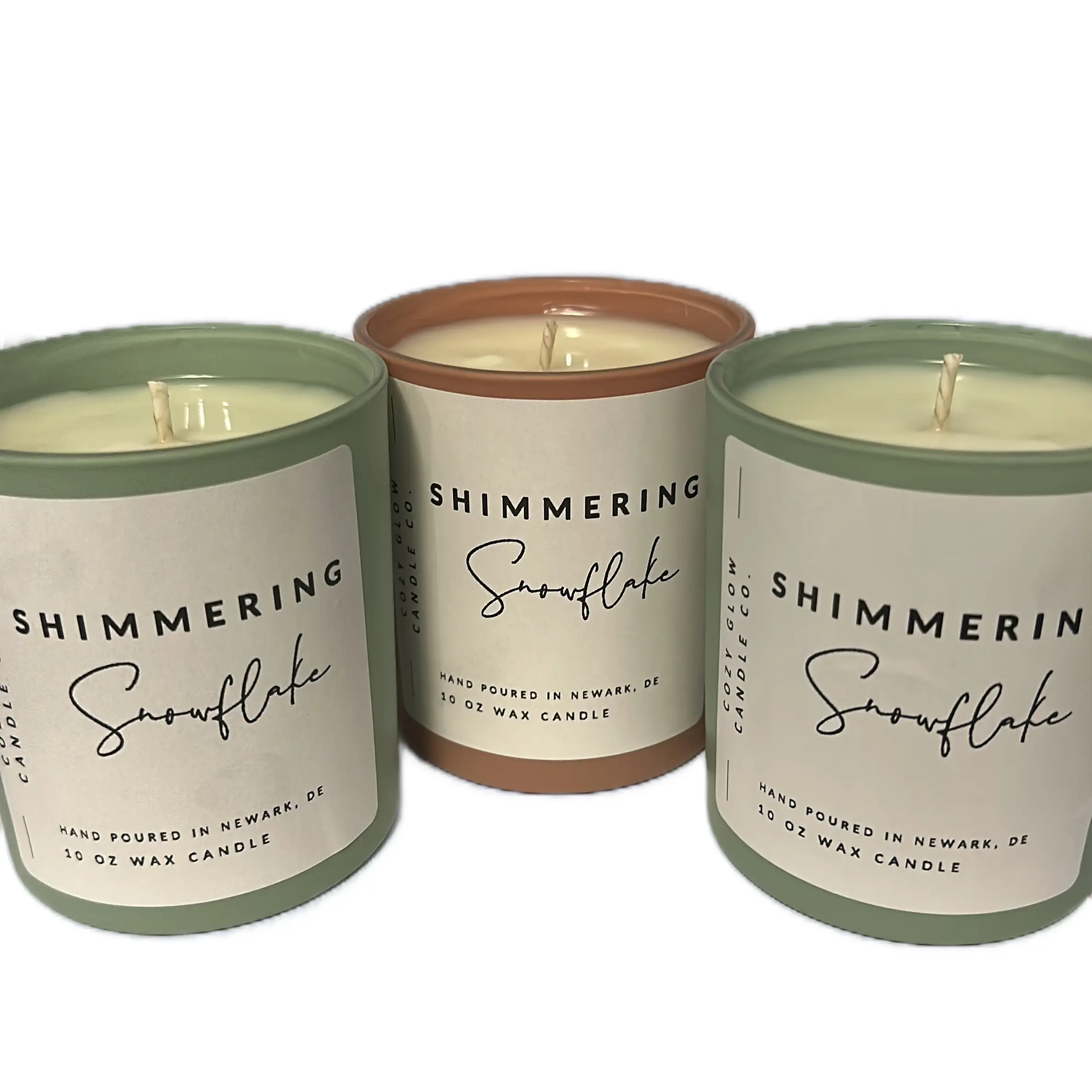 10 oz Candle - Shimmering Snowflake