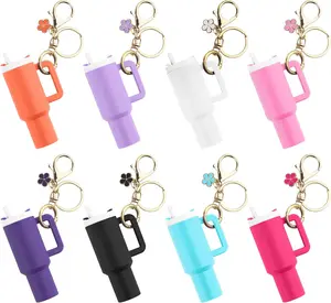 Mini Tumbler Keychain — Cute Mini Cup Charm with Chapstick Holder | Compatible with Popular Tumbler Styles | Fun Gift for Women & Girls