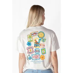 Simply Southern Service Collage Oyster T-Shirt