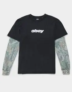 OBEY Diffusion Mens Long Sleeve 2fer Tee