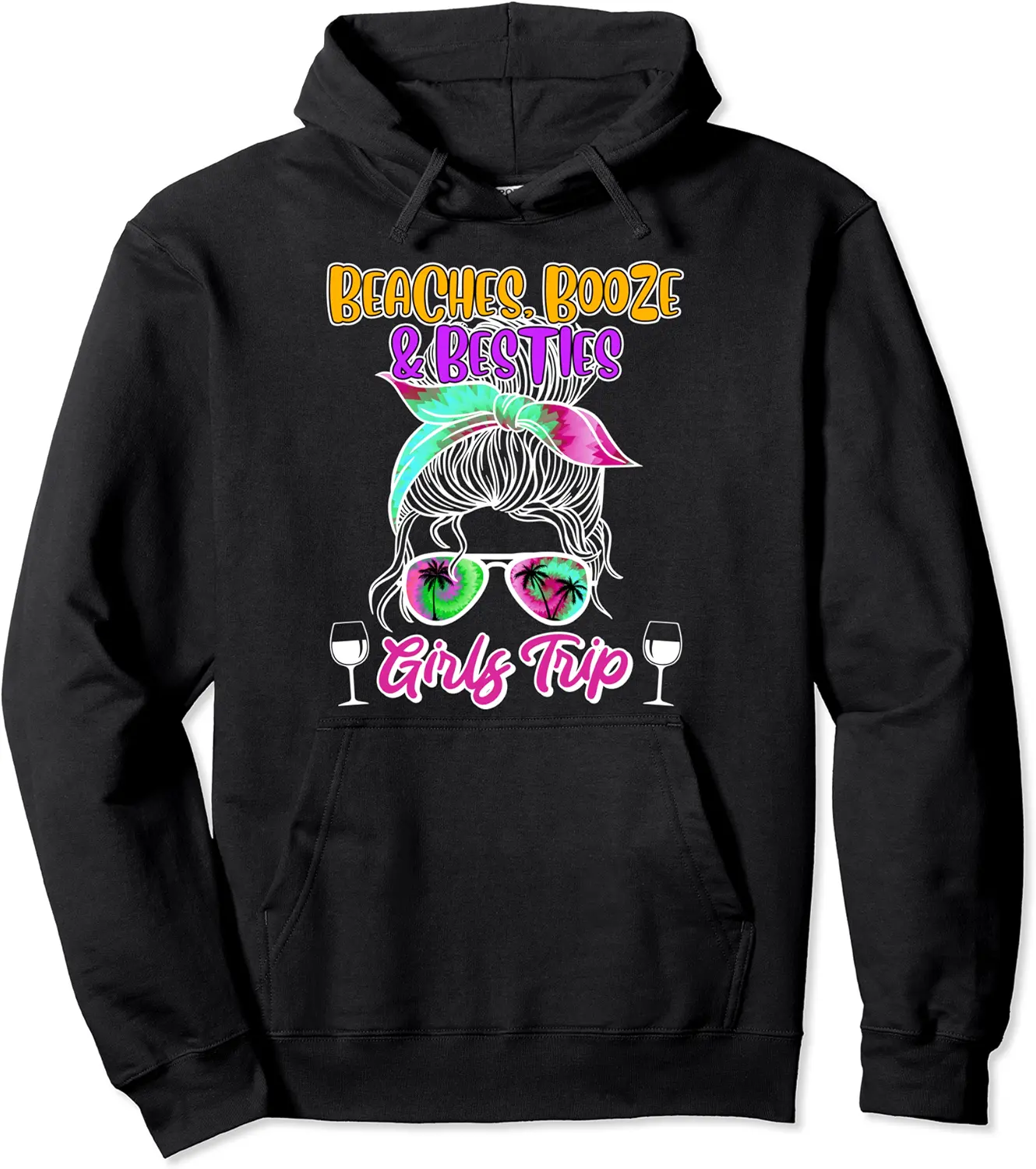 Beaches Booze Besties Girls Trip Spring Break Pullover Hoodie - Matthewmatt Shop 25B0BTFKF9MX
