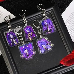 The Freak Circus Jester Acrylic Keychain Set | Purple Demon Clown Bag Charm & Gift