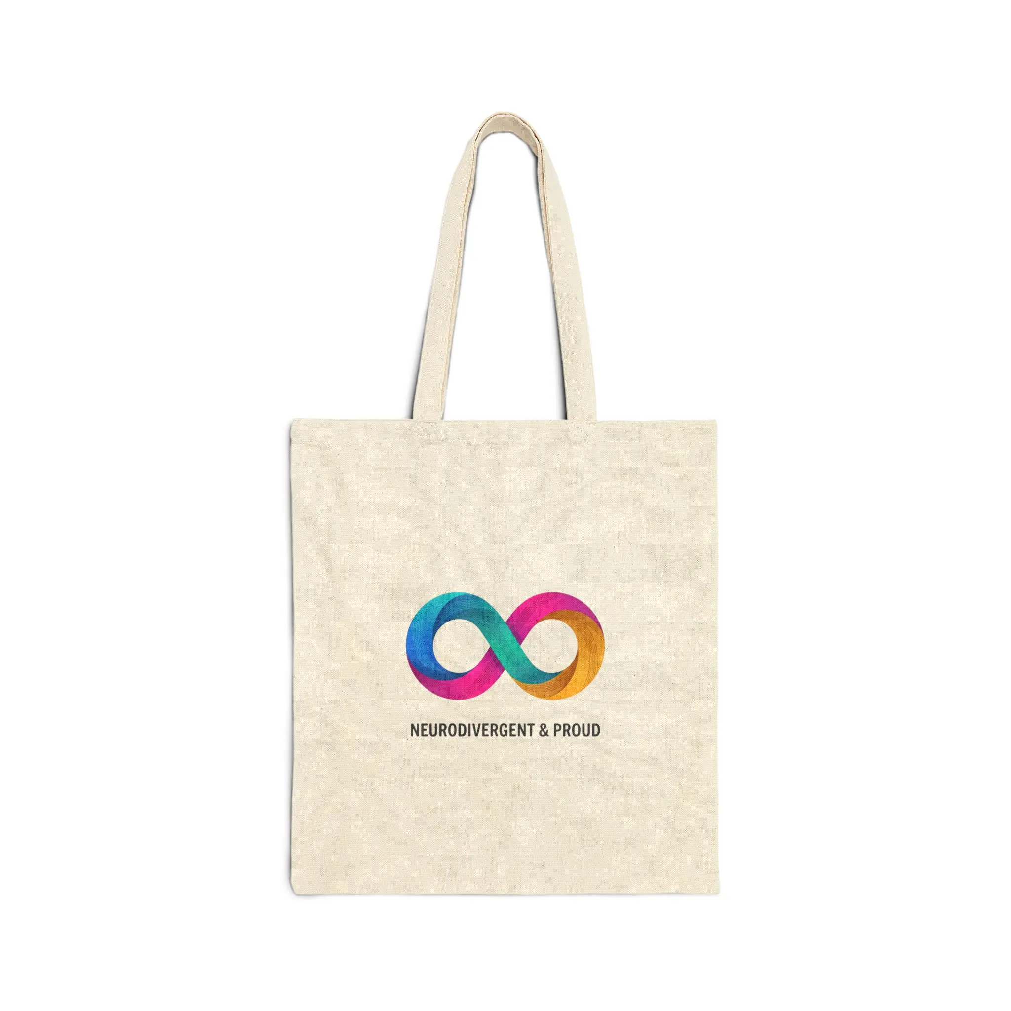 Neurodivergent & Proud Tote, Autistic Pride Infinity Symbol, Identity-First Neurodiversity Accessory