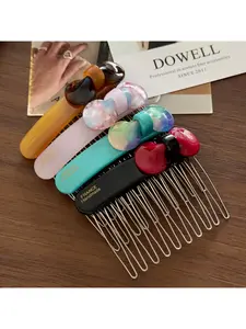 Acetate Bow Comb, Invisible Side Fringe Clip, Reverse Front Hair Pin for Baby Hair Elegant & Versatile