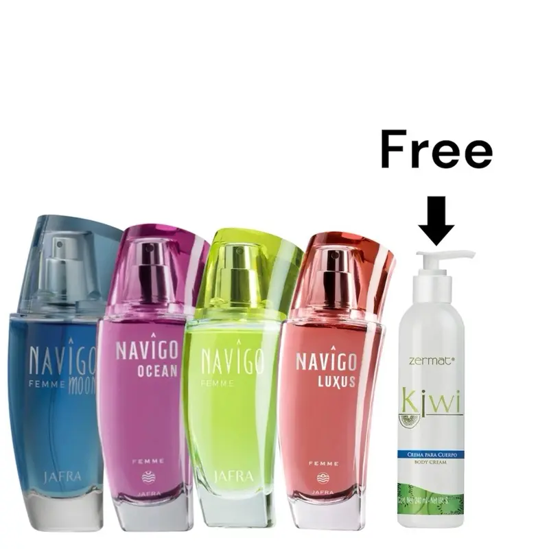 Jafra Set 4 pc Navigo femme mix 1.7 fl oz for women with gif