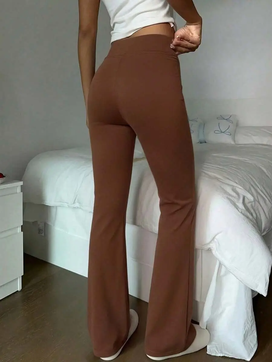 Women's Crossover High Waist Flare Workout Pants For Dance & Yoga Pants,Fall Clothes,Halloween