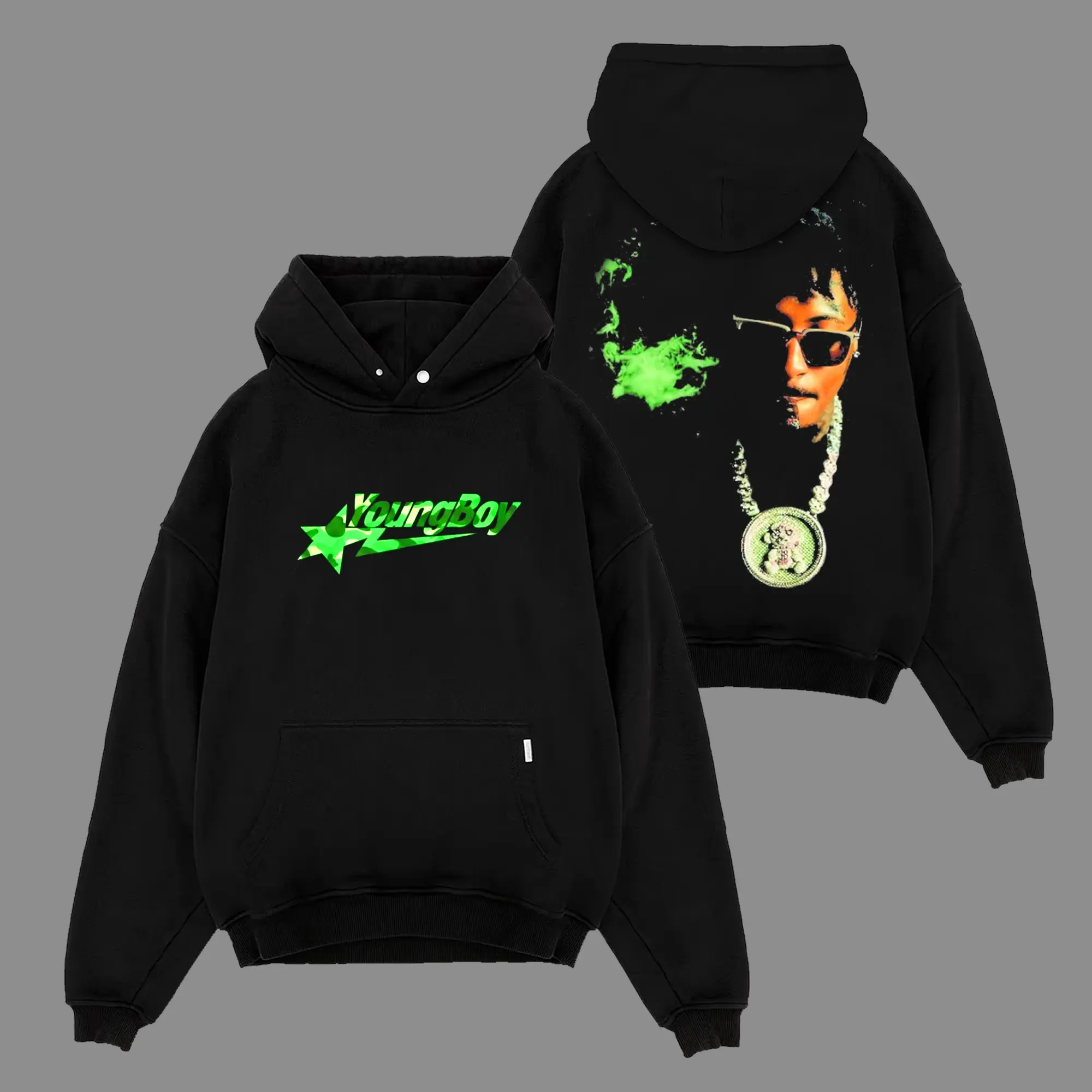 NBA YOUNG BOY パーカー 黒 XS nba youngboy license hoodie - TikTok Shop