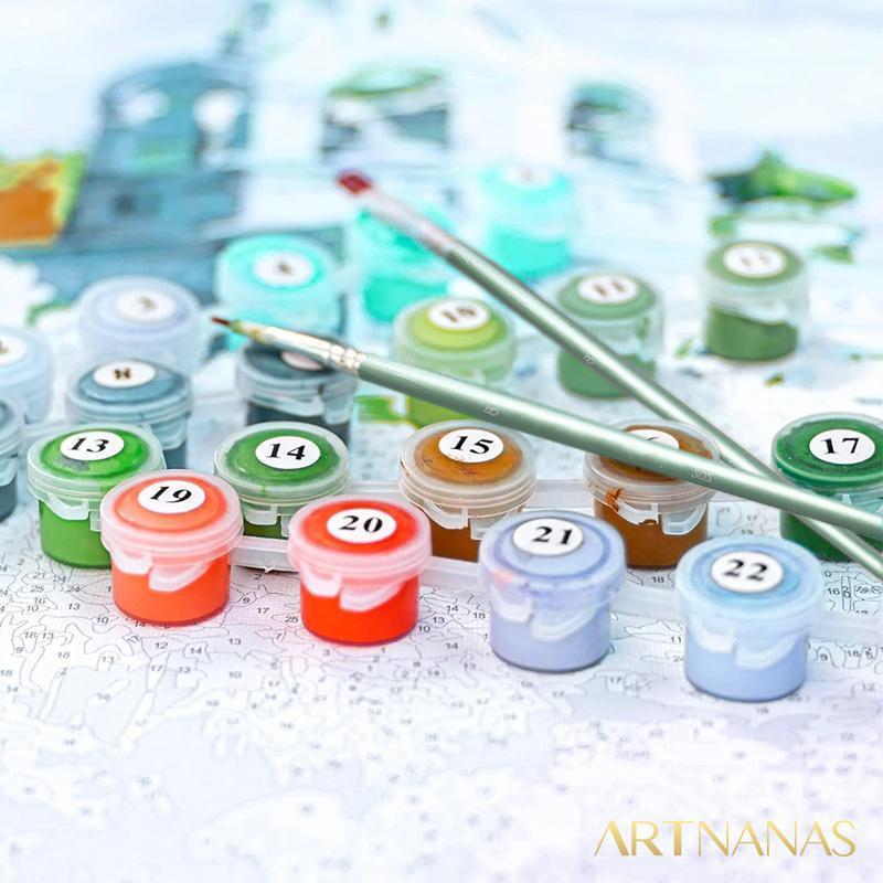 DIY Malen nach Zahlen Set-"Lesegorilla"