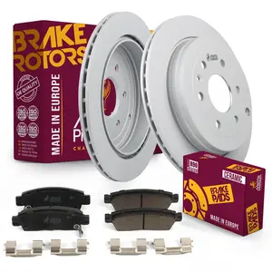 3 PC Rear Ceramic Disc Brake Pad Set & Vented Brake Rotor Kit 96286MT