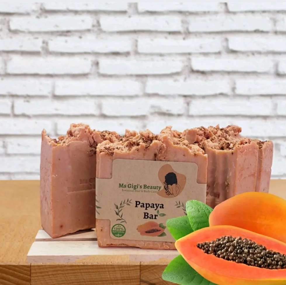 Luxurious Papaya Natural Handmade Soap for Gentle Cleansing & Skin Nourishment Body Care Body Wash Coconut Moisturizer Exfoliant Nourishing