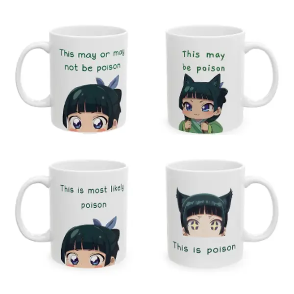 Apothecary Diaries MaoMao Mug, This Is Most Likely Poison/ This May Be Poison/ This May Or May Not Poison/ This Is Poison, Funny Cute Anime Mug, Ceram
