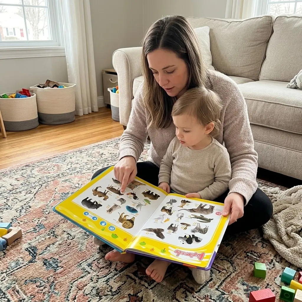 Talking English Learning Book for Toddlers,  Word Sounds Interactive Learning Toy, Baby First Words Book, Autism Sensory Games, Early Educational Gifts,Birthday Gift for Toddlers Kids Age 3 4 5