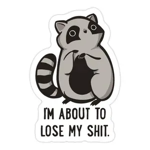 I'm About To Lose It Raccoon Sticker