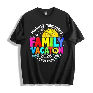 Casual Summer Style Unisex T-Shirt Making Memories Family Vacation 2026 Together Tropical Design Perfect For Beach Getaways And Family Trips Ideal Gift For Parents And Relatives