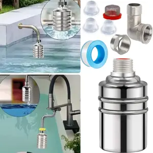 Float Valve, 1/2" 3/4'' Auto Fill Shut Off Water Tank Float Valve, 304 Stainless Steel Fully Automatic Water Level Control Valve, Float Valve for Water Tank