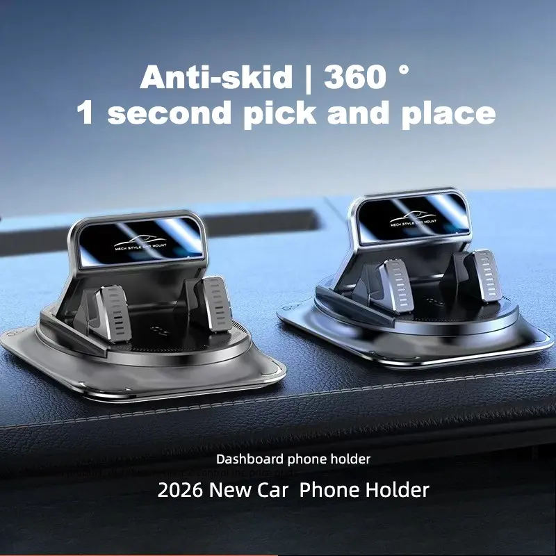 Car Dashboard Phone Holder - Shockproof, Secure and Non-Slip, 360° Rotation,Quick Access, Navigation Dedicated, Compatible with iPhone and Android, Car Cellphone Mount, Car Phone Stand, Cell Phone Holder For Car