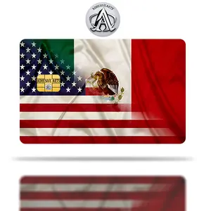 Mexican American Flag Debit Card Skin/Decal - High Quality Vinyl for Customization and Personalization