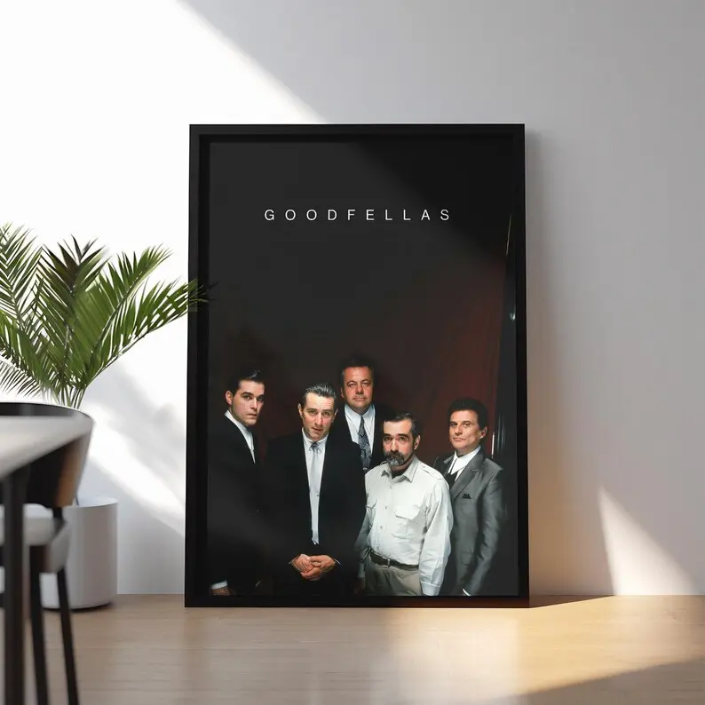 Goodfellas Poster, Classic Mafia Movie Wall Art Print, Iconic Gangster Film Decor for Home Theater, Office and Man Cave