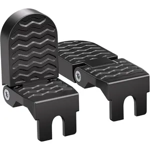 2PCS Bike Rear Pedals, 10MM U Slot Aluminium Alloy Bicycle Foot Pegs, Non-Slip Bicycle Foot Pegs for Passenger, Folding Rear Bicycle Footrest Pedals for E-Bike, Mountain Bike, Folding Bicycle