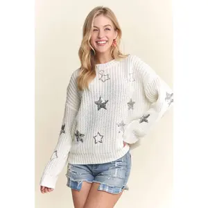 KENNEDY SEQUIN STAR SWEATER