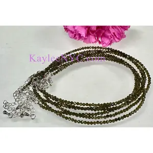 6 PCs 2mm Natural Gold Sheen Obsidian Anklets Crystal Healing Energy