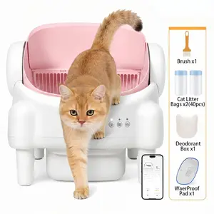 TAYACICY Smart Self-Cleaning Litter Box for Multiple Cats | 10.5L Bin, Open-Top Design, Dual Safety Sensors, Cat Litterbox (Only Supports 2.4G WiFi)