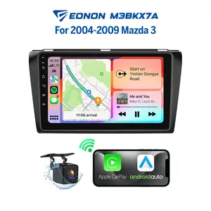 EONON Car Stereo for Mazda 3 Mazdaspeed 3 2004, 2005, 2006, 2007, 2008, 2009, Wireless CarPlay & Android Auto Car Radio Touch Screen, 9" Android 13 Car head unit, Bluetooth, Steering wheel controls, Backup camera - M3BKX7A / M3BKX6S
