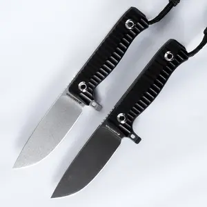 JEABROTHER 4.13"DC53 Steel Fixed Blade Knife With Sheath G10 Handle Outdoor Tool