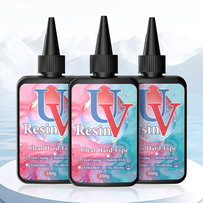 300g Upgraded Hard UV Resin Kit, Crystal Clear UV Curing Resin for DIY Jewelry Craft Making