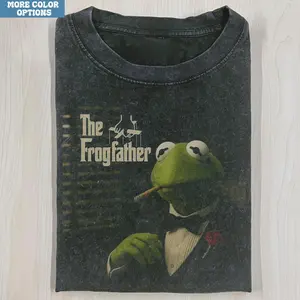 Funny Comfort The Frogfather T-Shirt, Vintage 90s Shirt, Kermit The Frog, Godfather Parody, Funny Muppets Meme, Graphic T-Shirt, Movie Humor, Unisex