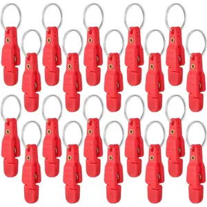 20 count Heavy Tension Snap Release Clips Padded Trolling Clips with Key Ring for Weight Planer Board Offshore Kites Downrigger Fishing
